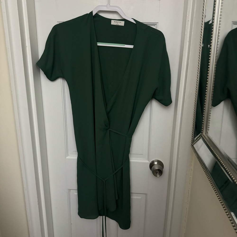 Babaton Green Wrap Dress